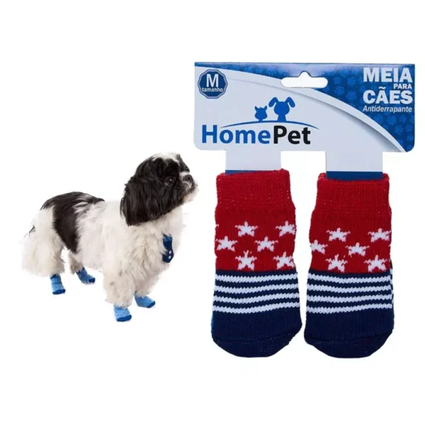 Meia Para Pets Cachorro e Gato Tamanho P M G Kit com 4 Peças - Image 2