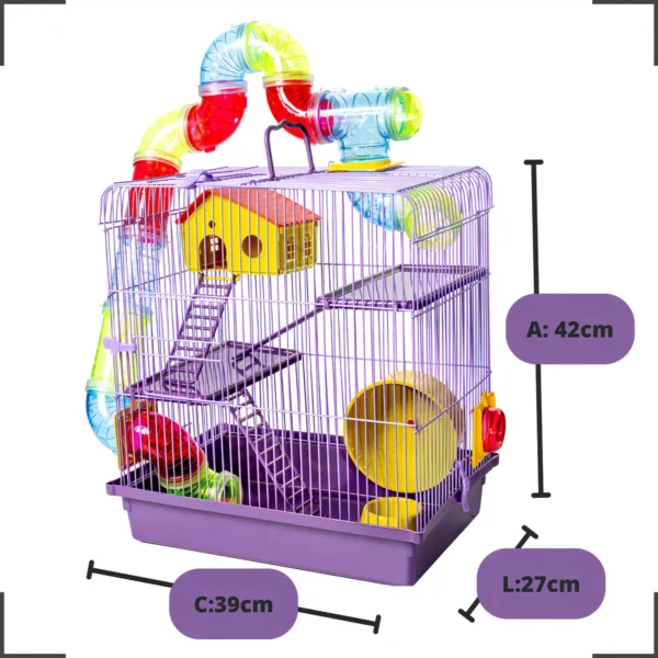 Gaiola Hamster 3 Andares Luxo - Image 8