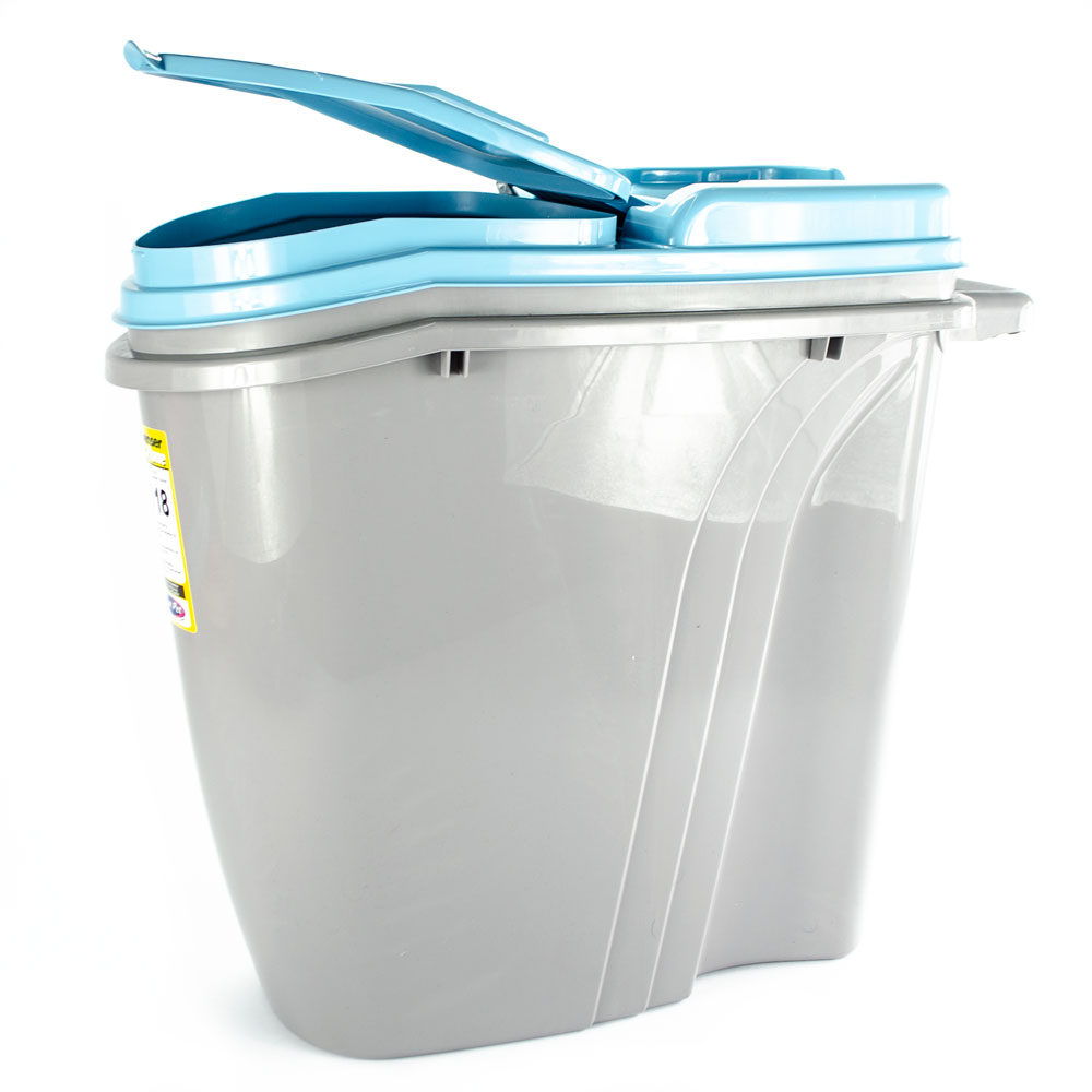 Dispenser Home / Porta Ração – Plast Pet – 40L - Azul - Patinhas | Seu